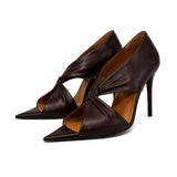 Astrid Leather 10 cm Heeled Slippers