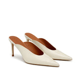 Aveline Deri 8 Cm Topuklu Terlik