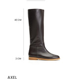 Axel Leather 2 cm Flat Boots 