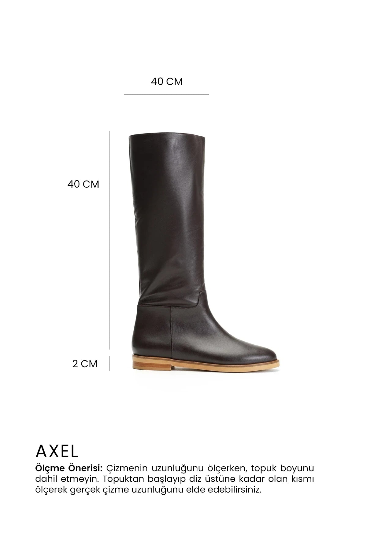 Axel Leather 2 cm Flat Boots 