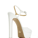 Brida Deri 14 Cm Platform Topuklu Ayakkabı