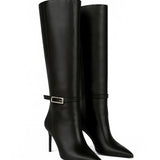 Brighton Leather 8 cm Heel Boots