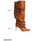 Bronte Deri 8 Cm Topuklu Çizme
