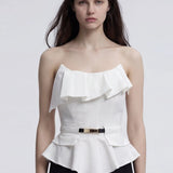 Cloud Straplez Peplum Kadın Büstiyer