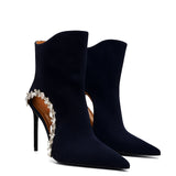 Giselle Süet 10 Cm Topuklu Bot