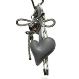 Grey Heart Çanta Charm