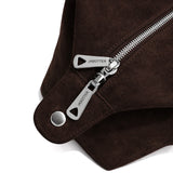 Jabobag Roll Large Süet Omuz Çantası