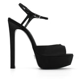 Brida Saten 14 Cm Platform Topuklu Ayakkabı