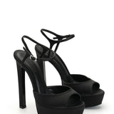 Brida Saten 14 Cm Platform Topuklu Ayakkabı