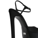 Brida Saten 14 Cm Platform Topuklu Ayakkabı