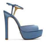 Brida Saten 14 Cm Platform Topuklu Ayakkabı