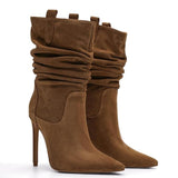 Caroline Süet 10 Cm Topuklu Bot