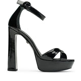 Cross Patent Leather 14 cm Platform Heel Shoes 