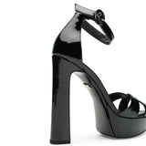Cross Patent Leather 14 cm Platform Heel Shoes 