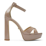 Cross Patent Leather 14 cm Platform Heel Shoes 