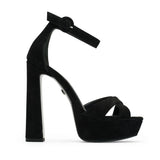 Cross Suede 14 cm Platform Heel Shoes 