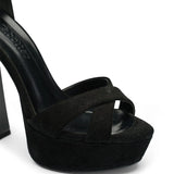 Cross Suede 14 cm Platform Heel Shoes 