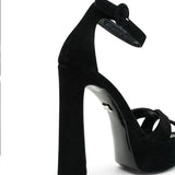 Cross Suede 14 cm Platform Heel Shoes 