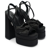Lorena Satin 14 cm Platform Heel Shoes