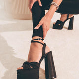 Lorena Satin 14 cm Platform Heel Shoes