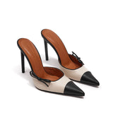 Mandala I Deri 10 Cm Topuklu Terlik