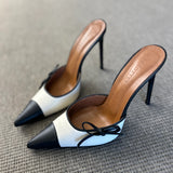 Mandala I Deri 10 Cm Topuklu Terlik