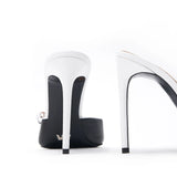 Mandala I Deri 10 Cm Topuklu Terlik