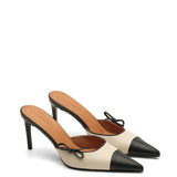 Mandala I Deri 8 Cm Topuklu Terlik