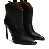 Newras Deri 10 Cm Topuklu Bot