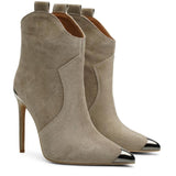 Newras Süet 10 Cm Topuklu Bot