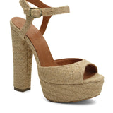 Nifty Jute 14 cm Platform Heel Shoes