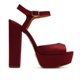 Nifty Satin 14 cm Platform Heel Shoes