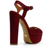 Nifty Satin 14 cm Platform Heel Shoes