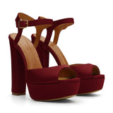 Nifty Satin 14 cm Platform Heel Shoes
