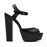 Nifty Leather 14 cm Platform Heel Shoes 