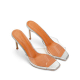 Malvina Deri 8 Cm Topuklu Terlik