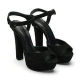 Nifty Suede 14 cm Platform Heel Shoes 