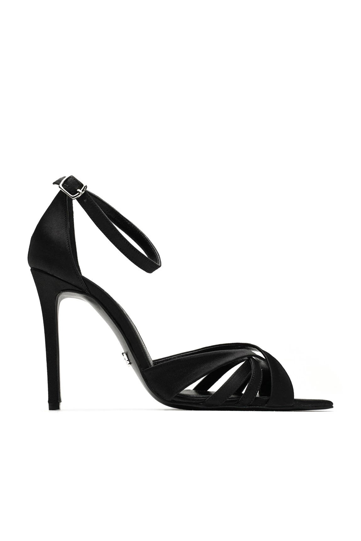 Violine Saten 10 Cm Topuklu Ayakkabı