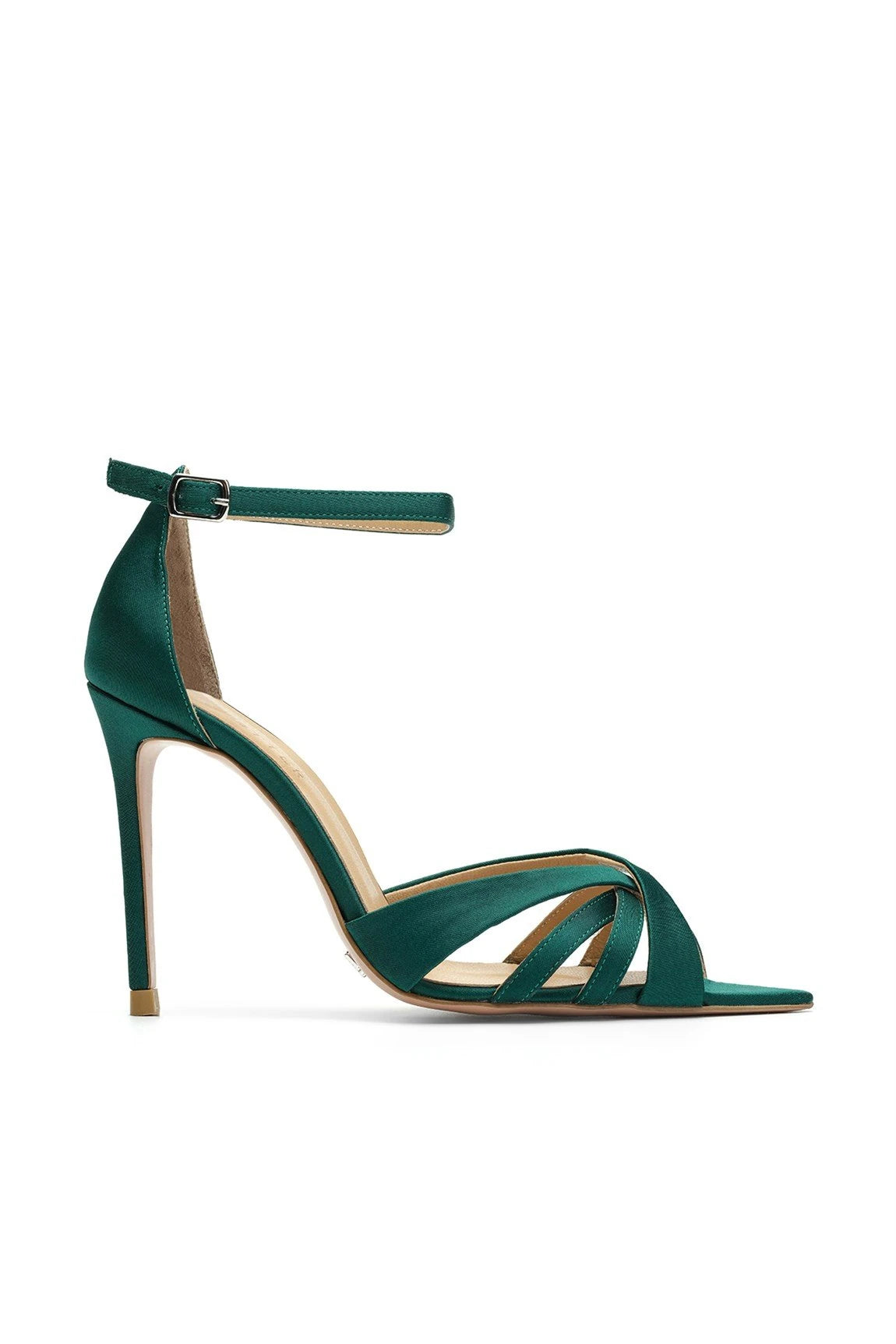 Violine Saten 10 Cm Topuklu Ayakkabı