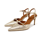 Joyce Matte Leather 8 cm Heel Shoes