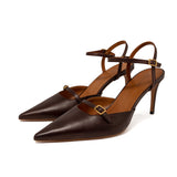 Joyce Mat Deri 8 Cm Topuklu Ayakkabi