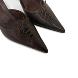 Julia Deri 8 Cm Topuklu Terlik