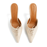 Julia Leather 8 Cm Heeled Slippers