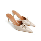 Julia Leather 8 Cm Heeled Slippers