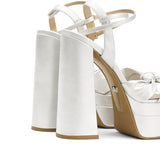 Lorena Satin 14 cm Platform Heel Shoes