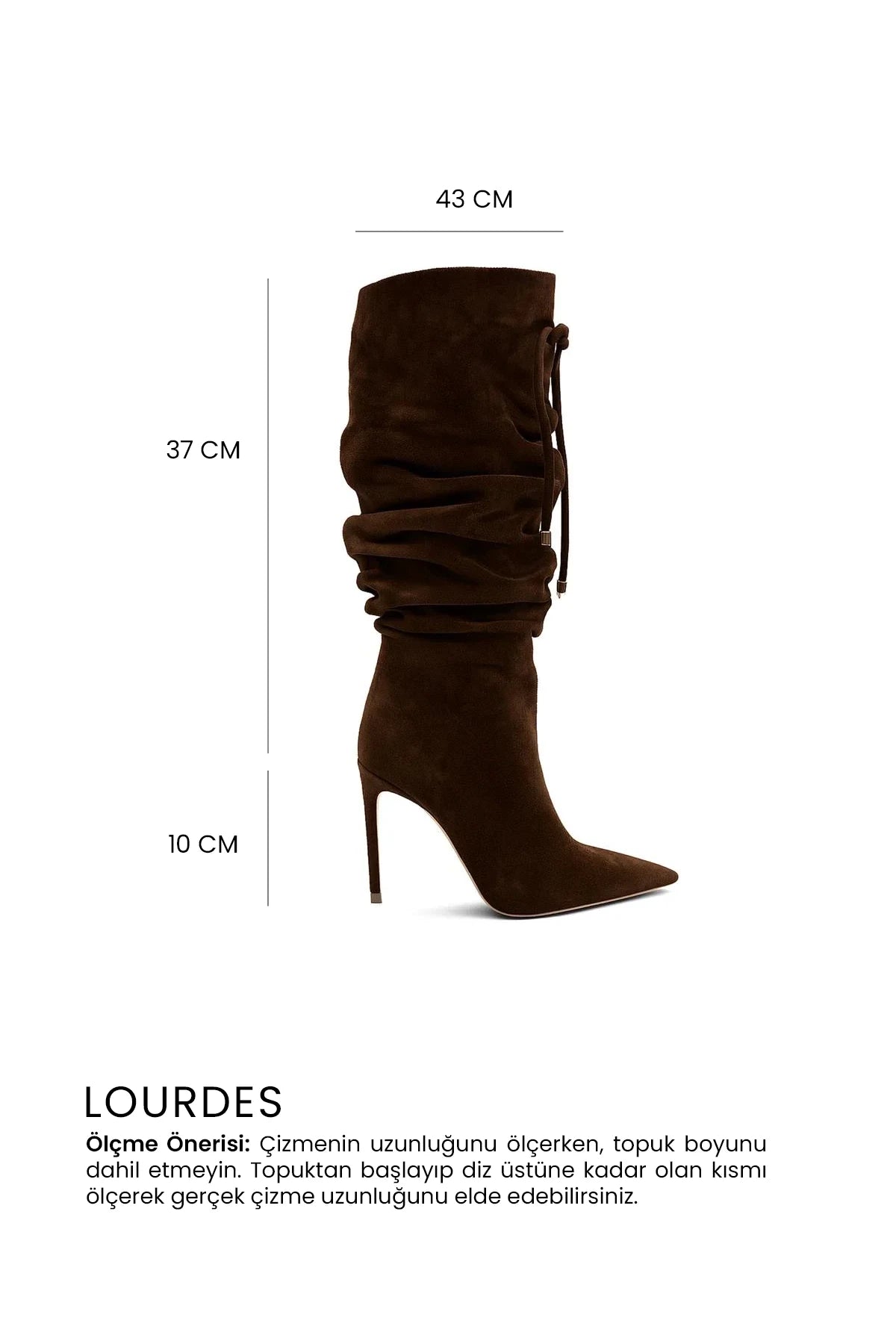 Lourdes Süet 10 Cm Topuklu Çizme