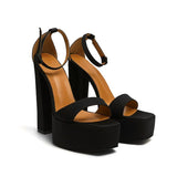 Marilyn Satin 14 cm Platform Heel Shoes