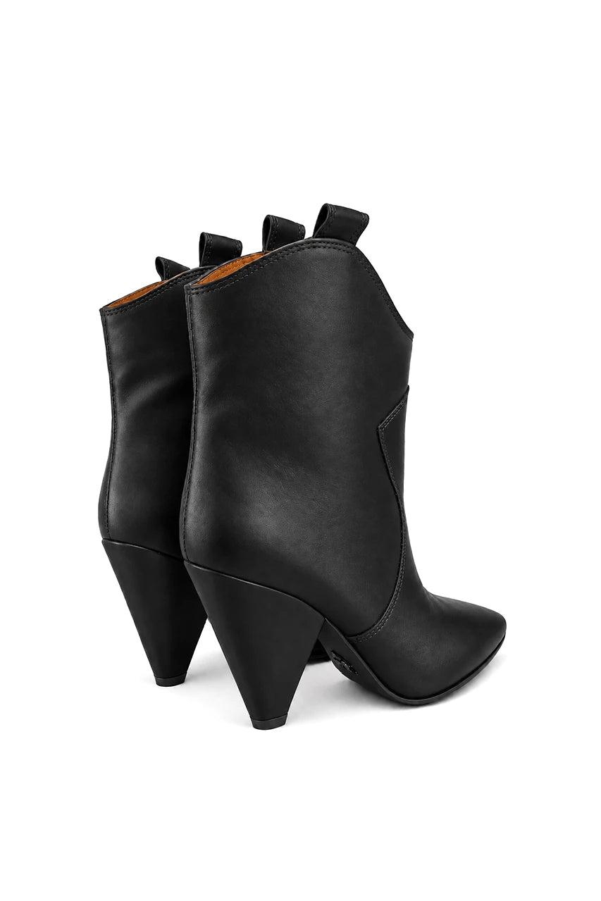 Rodeo Deri 10 Cm Topuklu Bot - SİYAH / 34