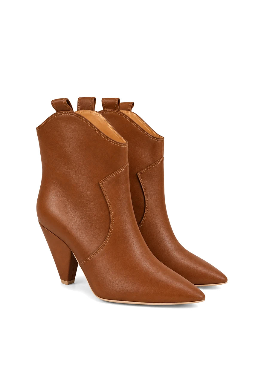 Rodeo Deri 10 Cm Topuklu Bot - TABA / 34
