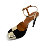 Roma Patent Leather &amp; Suede 10 cm Heel Shoes